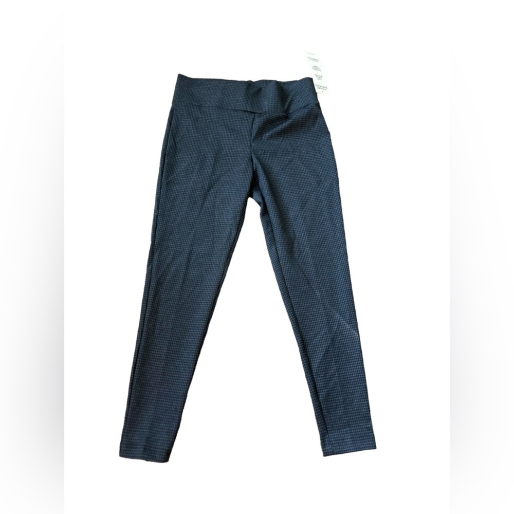 Zach & Rachel Pants Womens Checkered Stretch Elastic Pull On Slim Ankle size Med